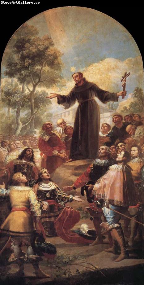 Francisco Goya St Bernardine of Siena preaching before Alfonso of Aragon